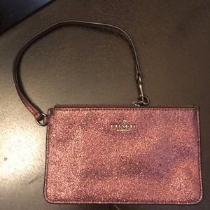 Glitter coach wristlet